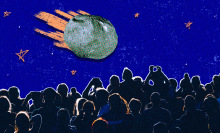 a conception of an asteroid hitting Earth