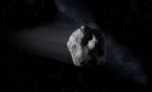 A NASA conception of an asteroid hurtling through space.