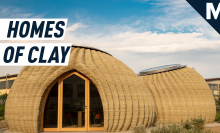 Instead of concrete, 3D printers thread houses with clay