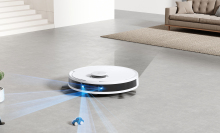 Roborock robot vacuum and mop using blue room scanning laser 