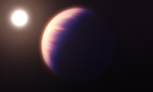 Artist rendering of WASP-39b - a hot, bloated, Saturn-mass exoplanet located about 700 light-years from Earth.