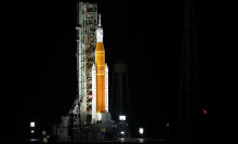 NASA's SLS waiting at the launchpad