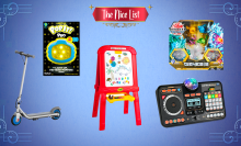 Connect 4 Spin Game, Hot Wheels Finger Skate Park Set , Bakugan Genesis Collection Pack, VTech Level Up Preschool Gaming Station, Segway C9 Folding Electric Scooter, Crayola Creative Fun Double Easel, and VTech KidiStar DJ Mixer