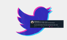 illustration of twitter with screenshot of tweet