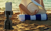 Person at the beach using the 3-in-1 360⁰ Self Videographer.