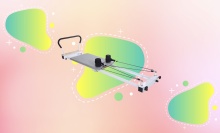 AeroPilates® Precision Series Reformer on a colorful background.