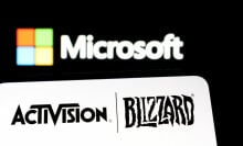 Microsoft, Activision, and Blizzard logos