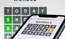 A phone playing "Wordle"