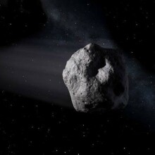 A NASA conception of an asteroid hurtling through space.