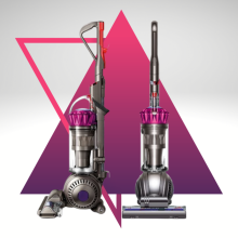 dyson ball multifloor origin upright vacuum from two angles