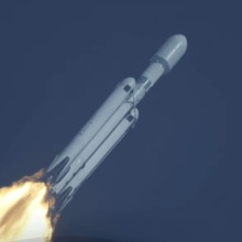 a SpaceX Falcon Heavy rocket