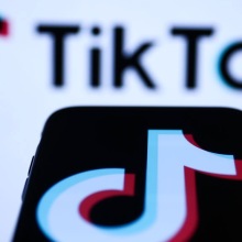tiktok pictured on a phone