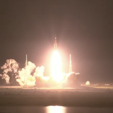 NASA SLS launching