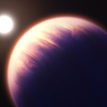 an artist's conception of distant Saturn-like exoplanet