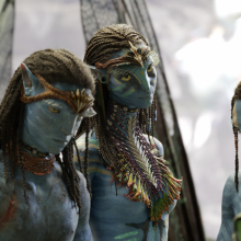 Three Na'vi in Avatar: The Way of Water