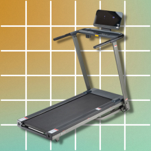 lifepro pacer folding treadmill with orange and teal background