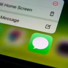 iMessage displayed on an iPhone