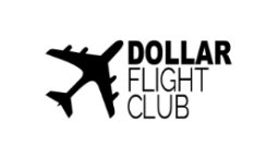 dollar flight club logo with plane icon and black font