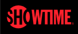 Showtime logo with red font on black background