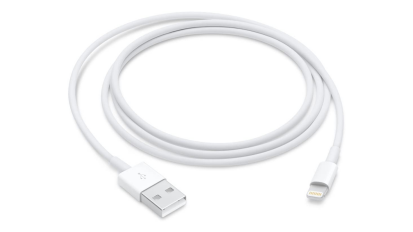 a coiled lightning to usb cable