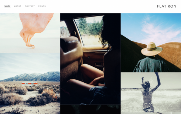 a screenshot from the squarespace template flatiron