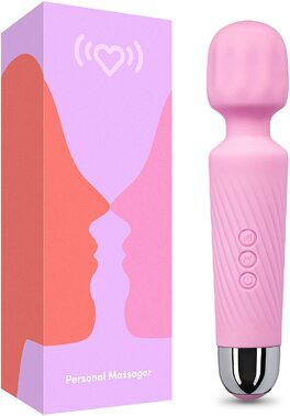 pink luna massage wand and box