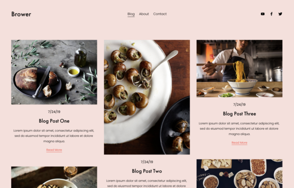 a screenshot of the squarespace template brower