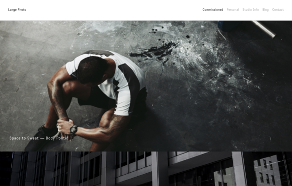 a screenshot of the squarespace template lange