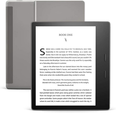 kindle oasis from back and front